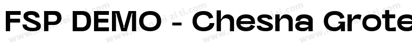 FSP DEMO - Chesna Grotesk Bold字体转换